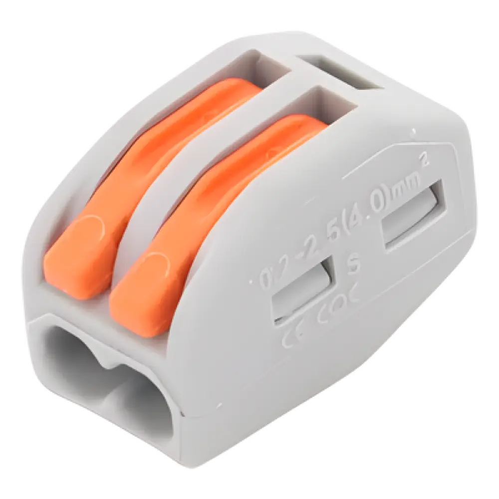 Conector de Presión / 1 Entrada 1 Salida / 12AWG-28AWG / 250V 32A / -20°C a 70°C / 0.47 x 0.83 x 0.59 in