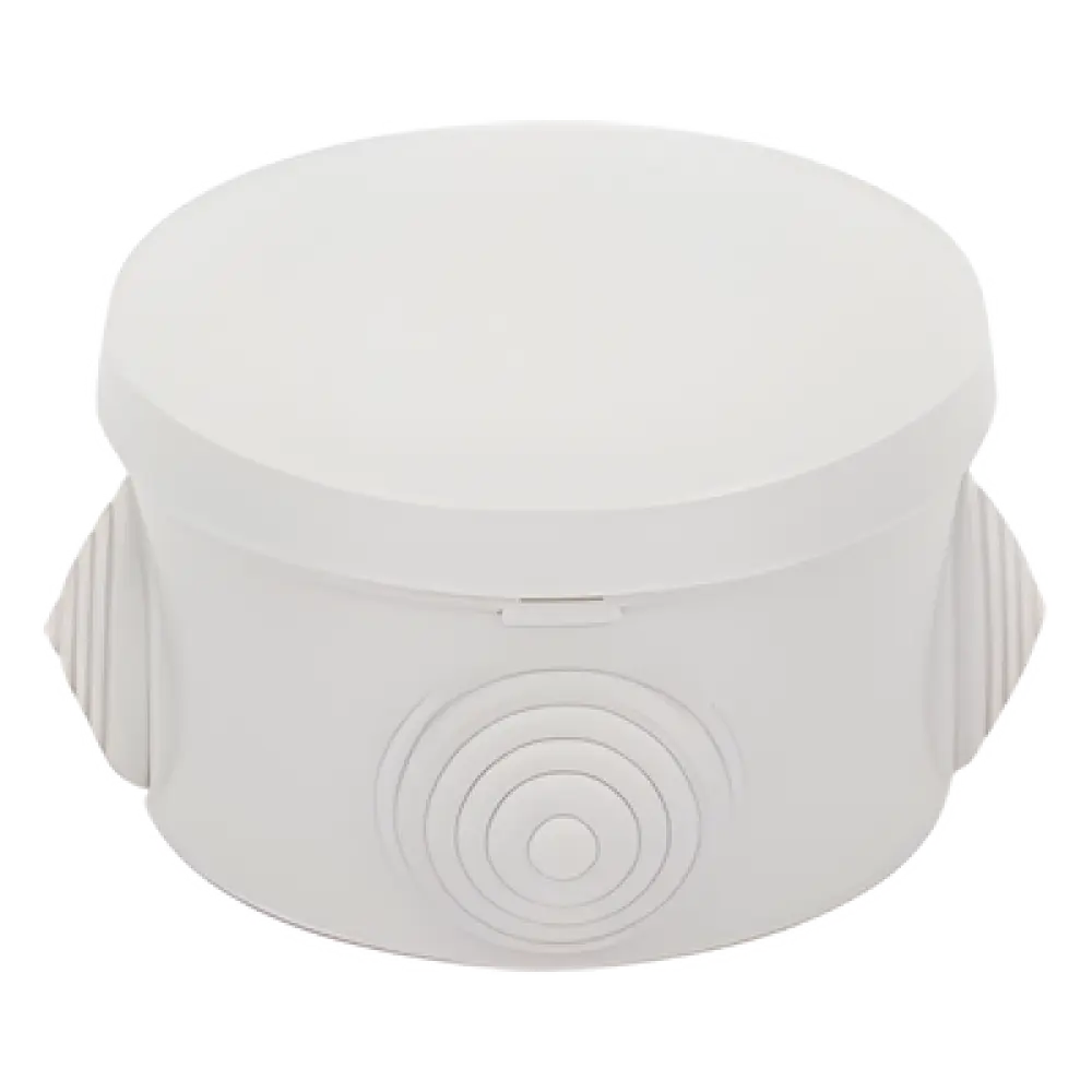 Caja de Derivación Circular / 4 Glándulas de Goma Ajustables / IP55 / -40 a 120°C / 70 mm Diámetro x 48 mm Alto