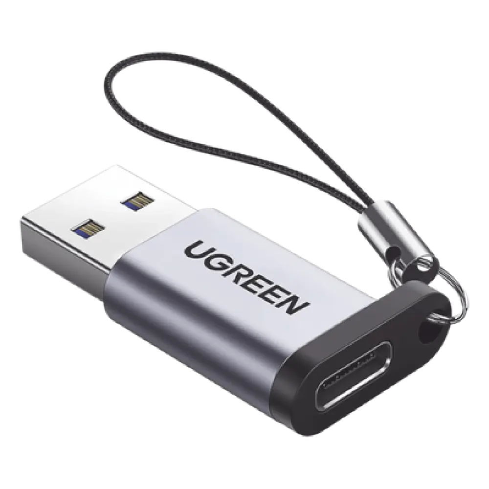 Adaptador USB-A a USB-C / USB 3.0 / 5 Gbps / Carga 3A / Aleación de Aluminio / Compacto