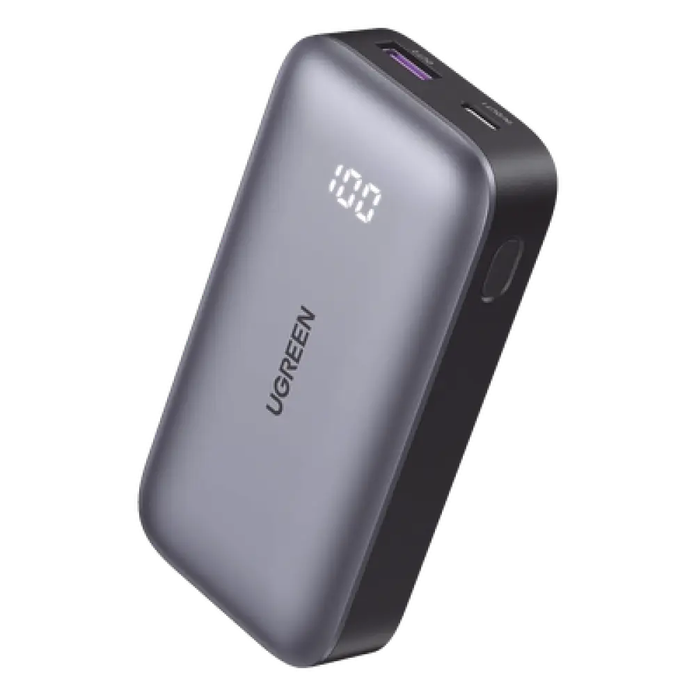 Batería Externa / 30W PD3.0 / 10 000 mAh / 2 Puertos USB-C + USB-A / Carga Bidireccional / Pantalla LED Digital / 180 g