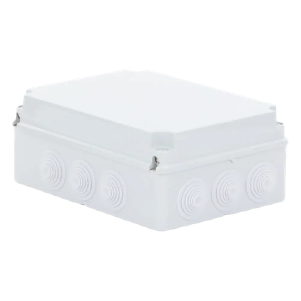 Caja Estanca de Derivación / PVC Autoextinguible Libre de Halógenos / 12 Entradas / IP55 / IK08 / 300x220x120 mm / -24°C a 60°C
