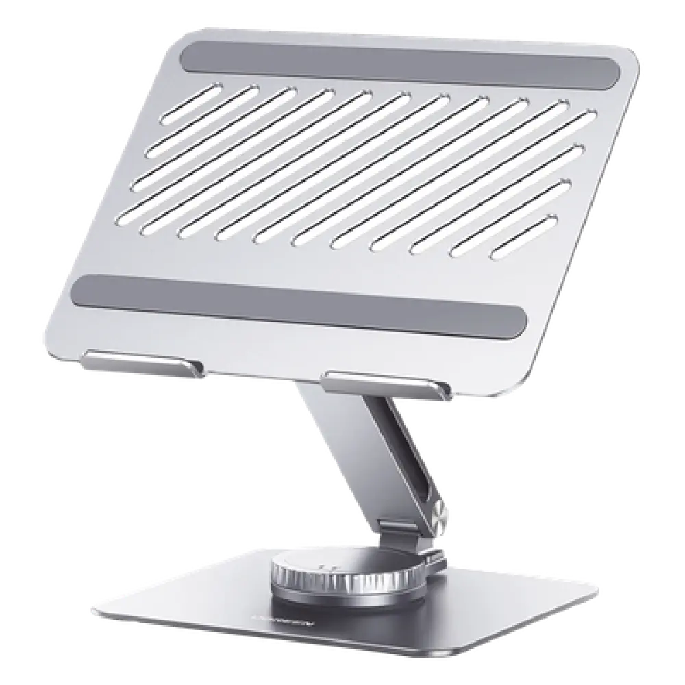 Soporte para Laptop / Giratorio 360° con Bloqueo / Aluminio / Carga 5 kg / 10 a 17.3 Pulgadas / Ajustable y Plegable