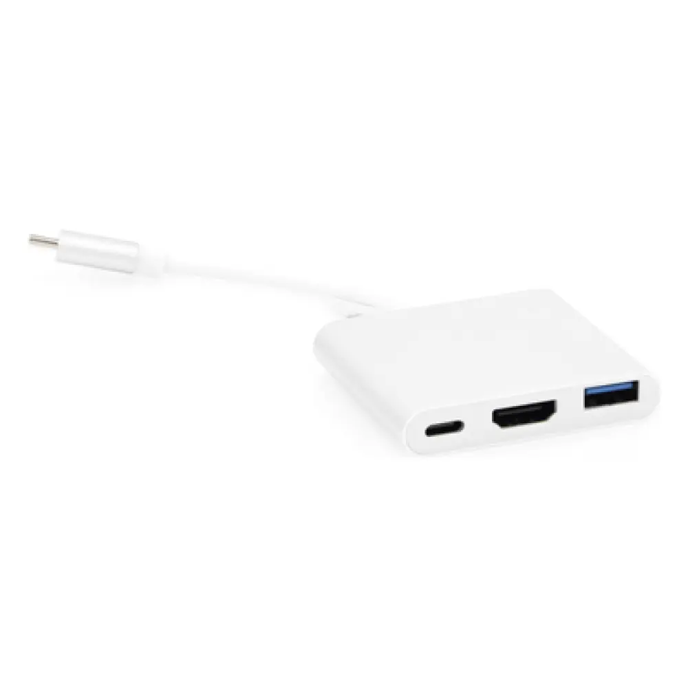 Adaptador Multipuerto USB-C / HDMI 4K / USB 3.0 5 Gbps / Carga PD 65W / 3-en-1 / Plug and Play