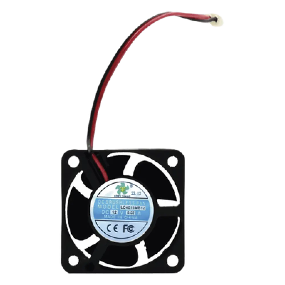 Ventilador DC / 12 Vcc / 40x40x15 mm / 4.1 CFM / 22 dB / -10°C a 80°C