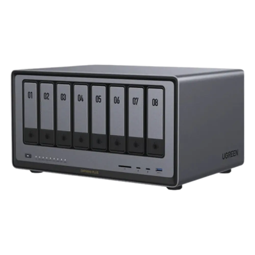 NAS Profesional / 8 Bahías SATA + 2 M.2 NVMe / Intel Core i5-1235U 10 Núcleos / 2 Puertos 10GbE / Thunderbolt 4 40 Gbps / HDMI 8K / DDR5 64 GB / PCIe 4.0 x4