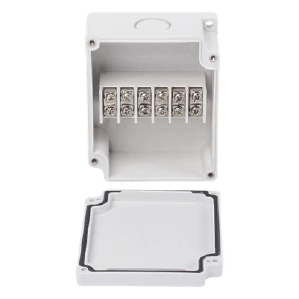 Caja de Interconexión / 6 Terminales / IP65 / 110 VCA / 12-24 VCC / 91 x 75 x 43 mm (3.58 x 2.95 x 1.69 in)