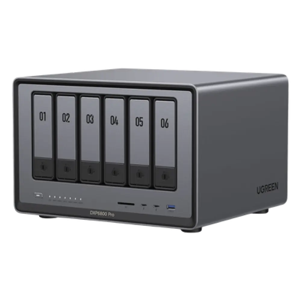 NAS / 6 Bahías + 2 NVMe / Intel i5 / Thunderbolt 4 / 10GbE / DDR5 64GB / HDMI