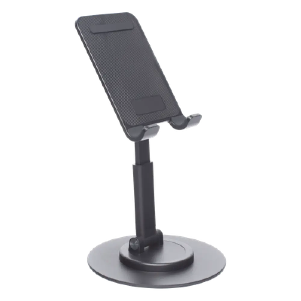 Soporte para Dispositivo Móvil / Rotación 360° / Altura Ajustable 17-20 cm (6.7-7.9 in) / Ángulo 0-130° / Plegable 4.32 cm (1.7 in) / Aluminio