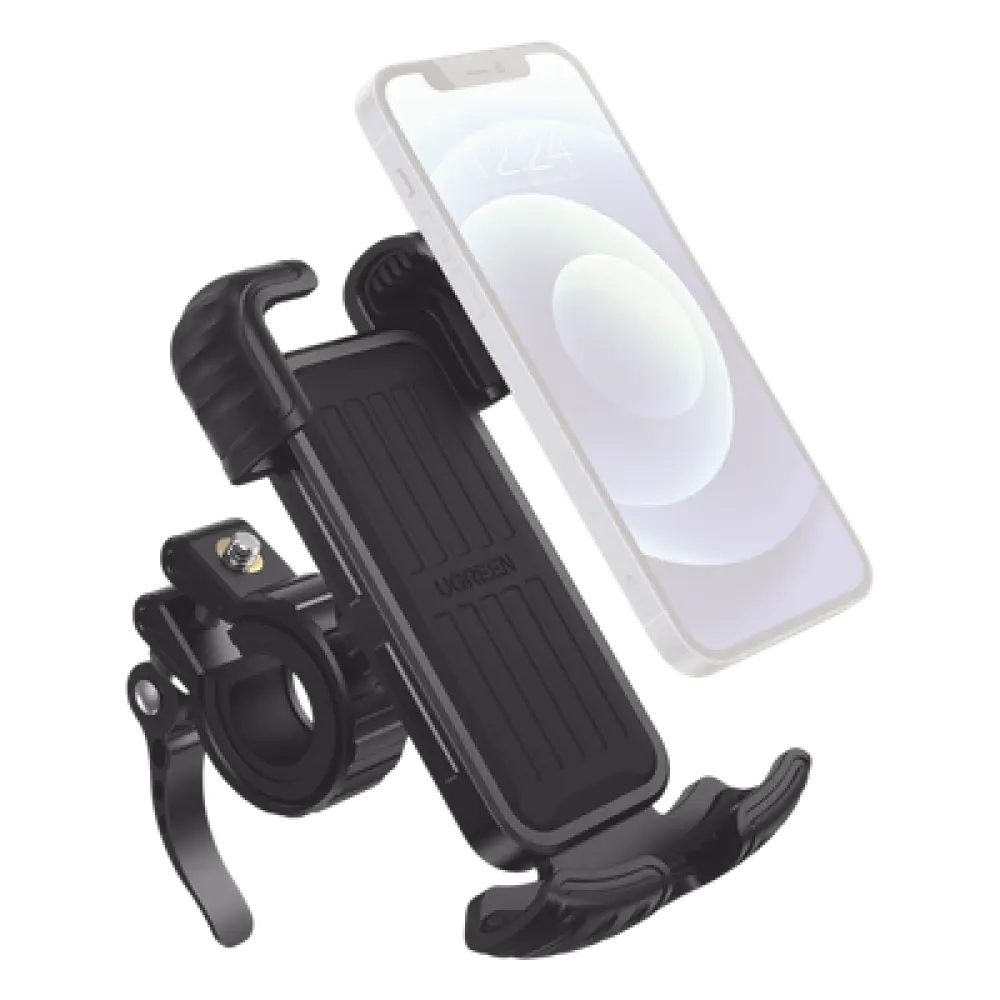 Soporte para Celular / Manillar de Motocicleta o Bicicleta / Anti Vibración / Rotación 360° / Liberación Rápida / Manillar 0.6'' a 1.75''