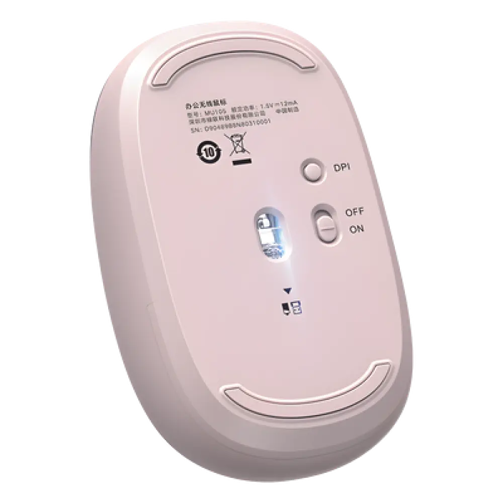 Mouse Inalámbrico / 2.4 GHz / Alcance 10 m (32.8 ft) / 4 Niveles DPI / 3 Botones / Silencioso / Ergonómico