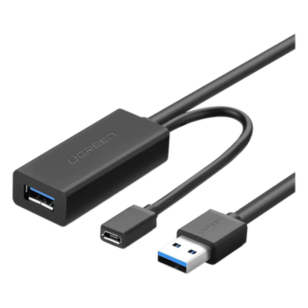 Cable Extensión Activo USB 3.0 / 10 m (32.8 ft) / 5 Gbps / Chip Reforzador / Alimentación Micro USB / Plug & Play