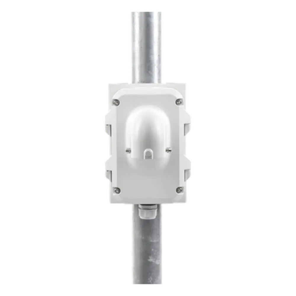 Soporte de Montaje en Poste / Caja de Conexiones Integrada / Diámetro Ajustable 67-127 mm / Capacidad 10 kg / 14.0 x 10.3 x 6.7 in