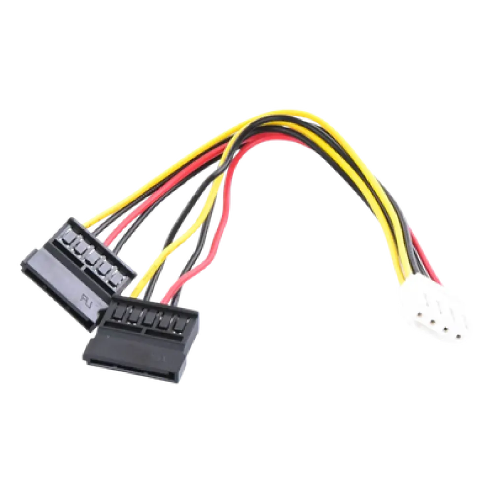 Cable de Alimentación SATA / Doble Corriente / 15 cm (0.49 pies) / Compatibilidad Universal DVR