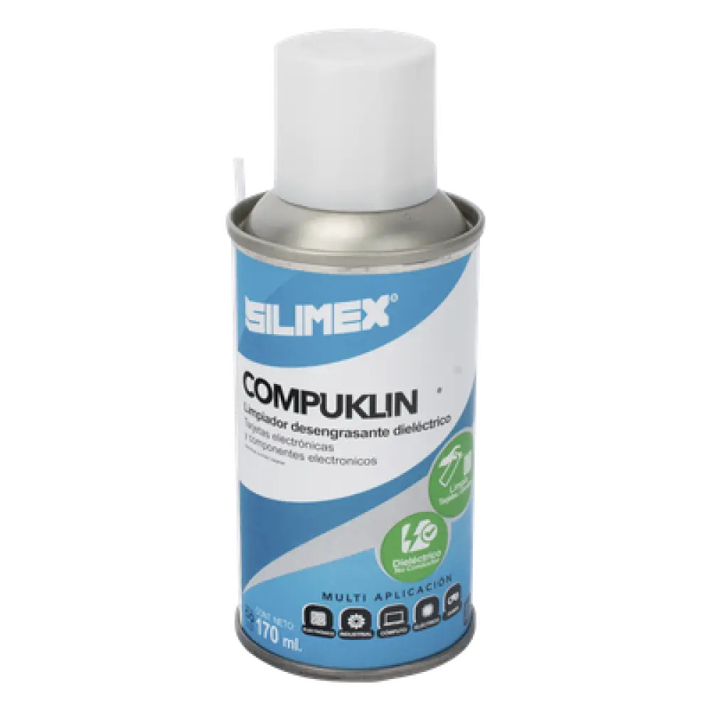 Limpiador Desengrasante Dieléctrico / Aerosol 170 ml / Evaporación Ultrarrápida / Tarjetas Electrónicas y Circuitos