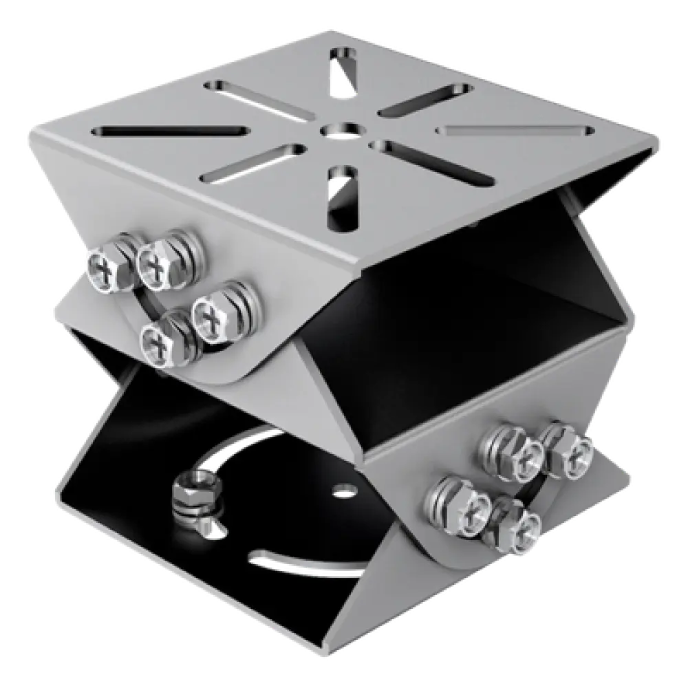 Montaje PT Universal / Aluminio y Acero Inoxidable 316L / Anticorrosivo / 100 x 100 x 92.5 mm / 950 g (2.09 lb) / Gris Platino