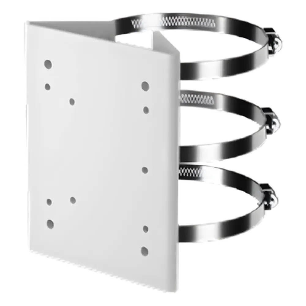 Adaptador de Montaje en Poste / PTZ Serie 35 / Acero / Interior y Exterior / Paso de Cable Interno