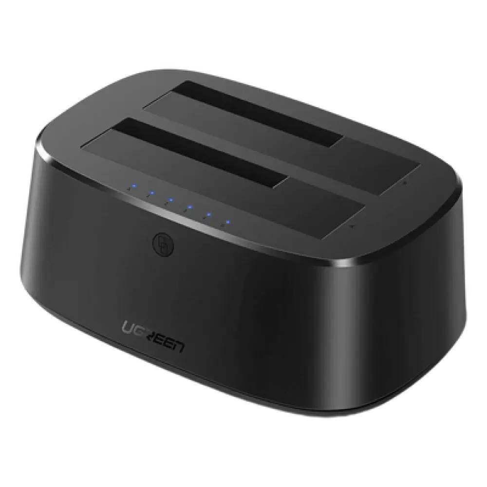 Estación de Acoplamiento Doble Bahía / USB 3.0 / SATA III / Clonación Offline / 12 TB / UASP / 12V 3A