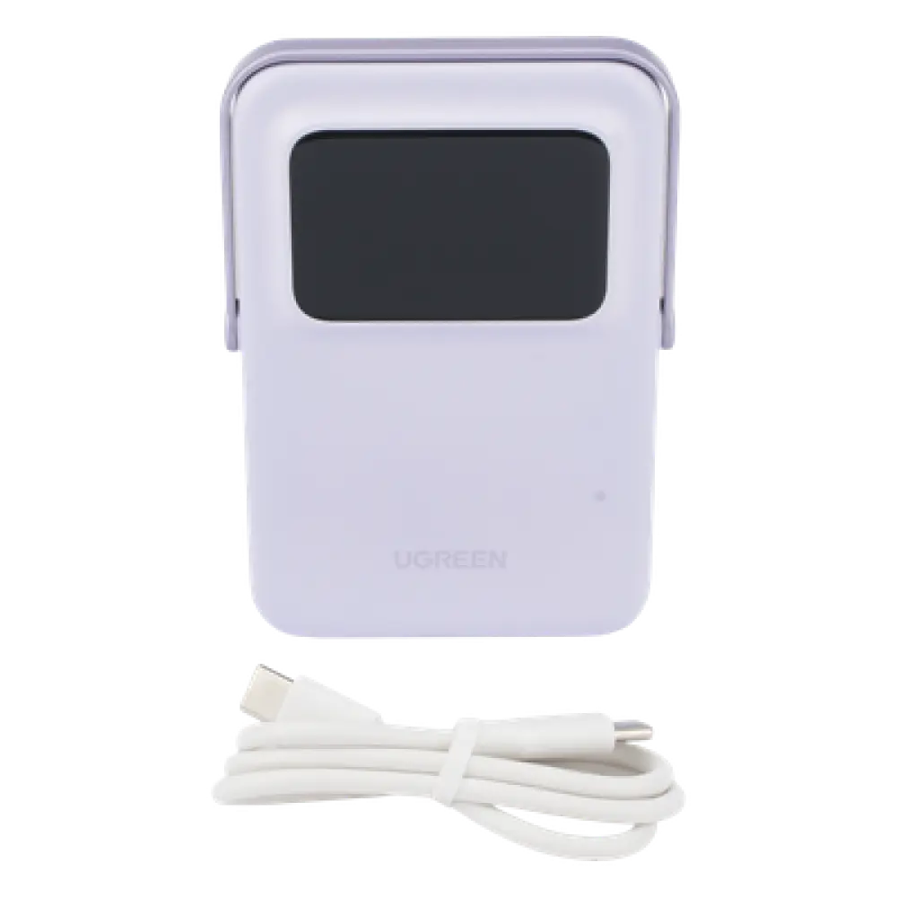 Power Bank Inalámbrico / 5000 mAh / PD 20W / Carga Inalámbrica 7.5W / Pantalla TFT / Soporte Magnético