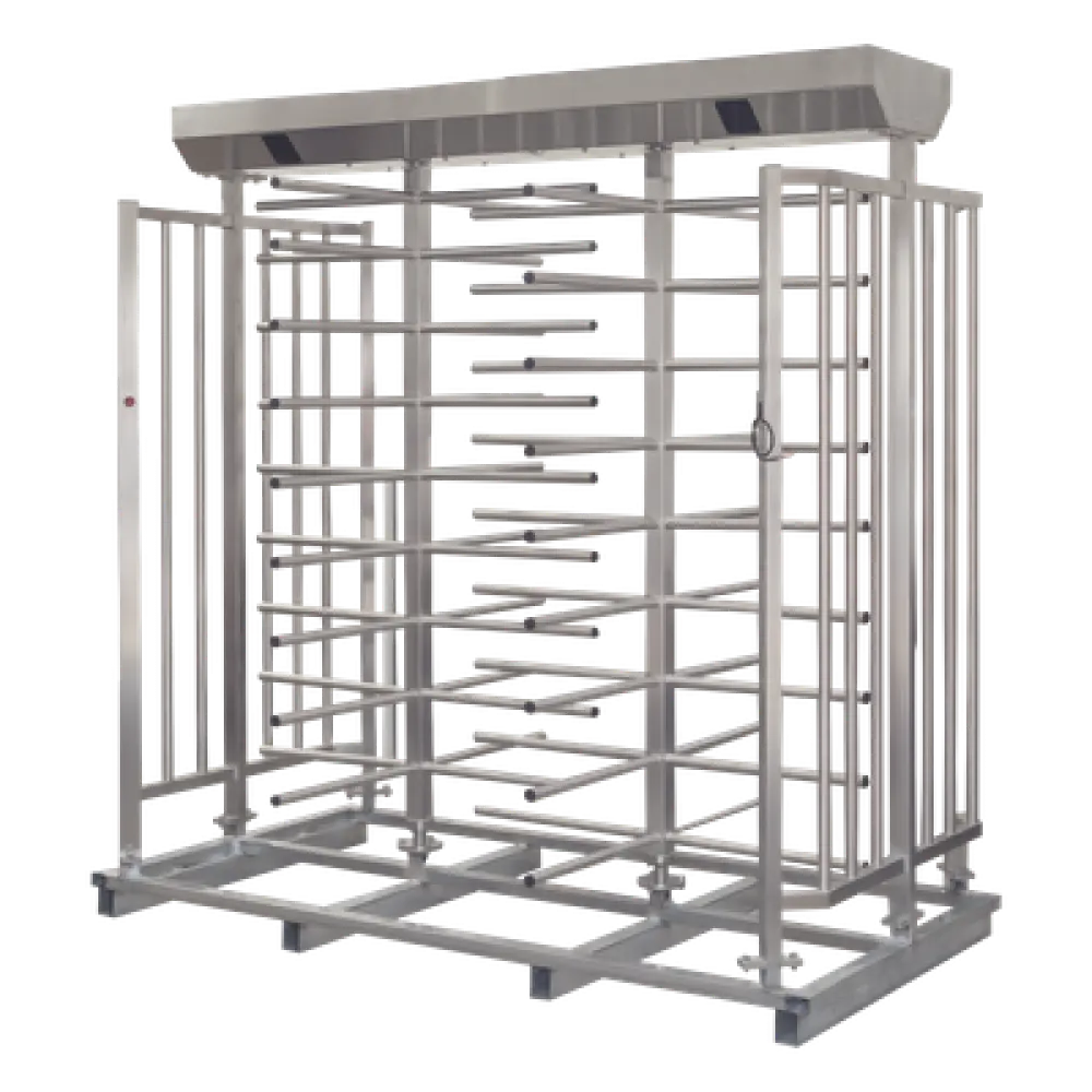 Torniquete Doble de Cuerpo Completo / Acero Inoxidable 304 / 25 Personas/min / 110 VAC / Apertura Automática en Emergencias