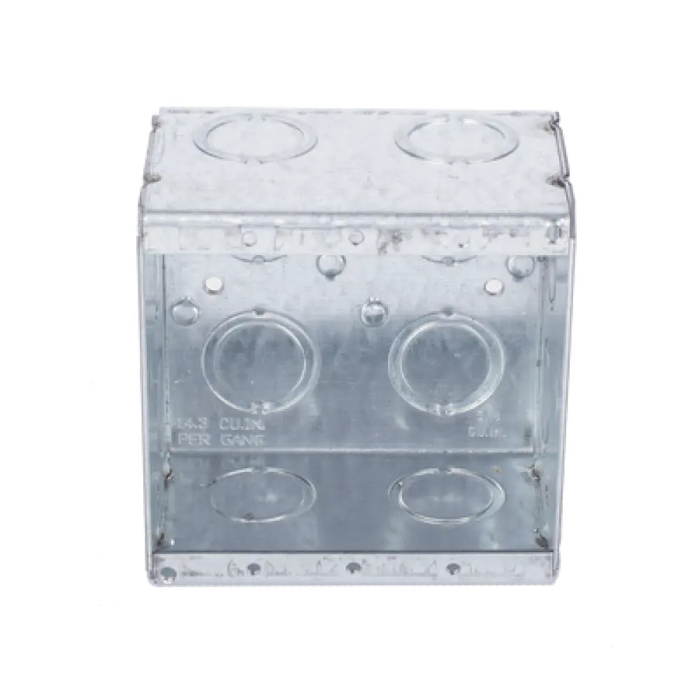 Caja Multigang / 2 Gangs / 2.5 in (6.35 cm) Profundidad / 12 Entradas 1/2-3/4 in (1.27-1.91 cm)