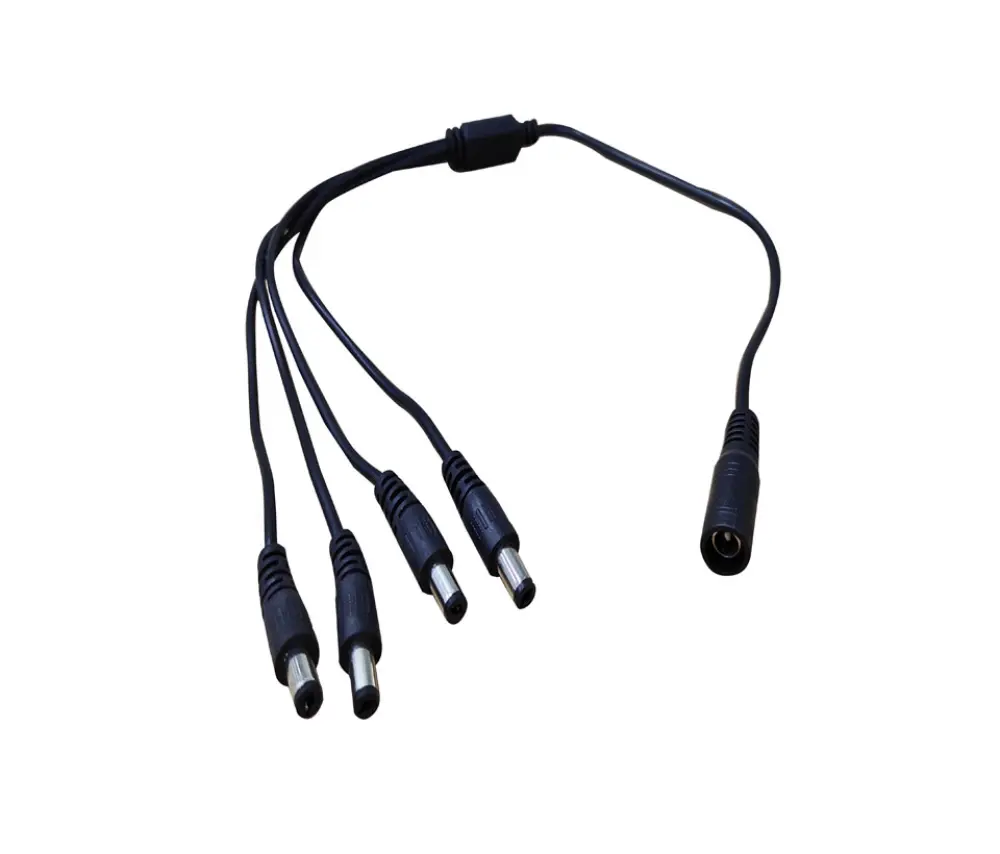 SAXXON PSU1205DPAQD - Paquete de Fuente de Poder de 12 Vcc 5 Amperes + Divisor para 4 Camaras/ Ideal Para Equipos de Alto Consumo/ Para Usos Multiples: Sistemas de CCTV, Acceso, Asistencia, etc/ Certificación UL/