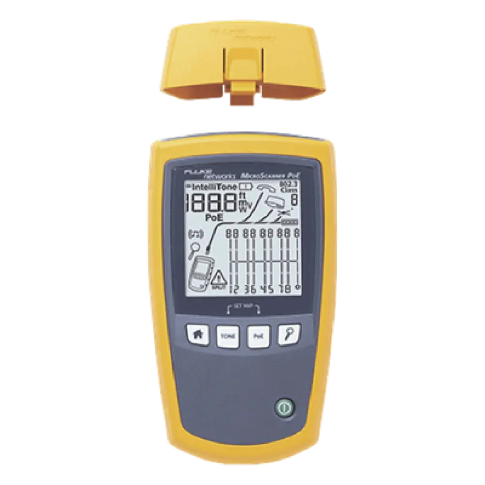 Kit de Verificador de Red PoE / Pantalla LCD Retroiluminada / 802.3af/at/bt/UPoE / Mapeo Gráfico / Sonda Intellitone Pro 200