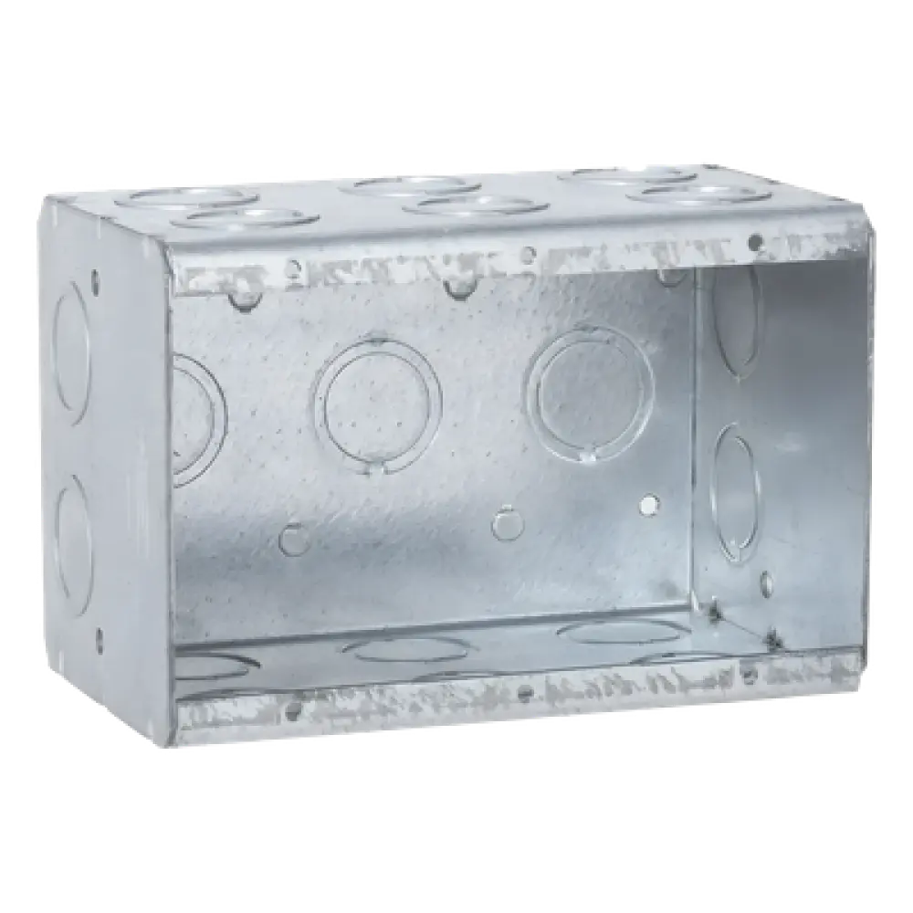 Caja Multigang / 3 Gangs / 3.5 in Profundidad / 19 Entradas 1/2-3/4 in / 67.3 in³ Capacidad