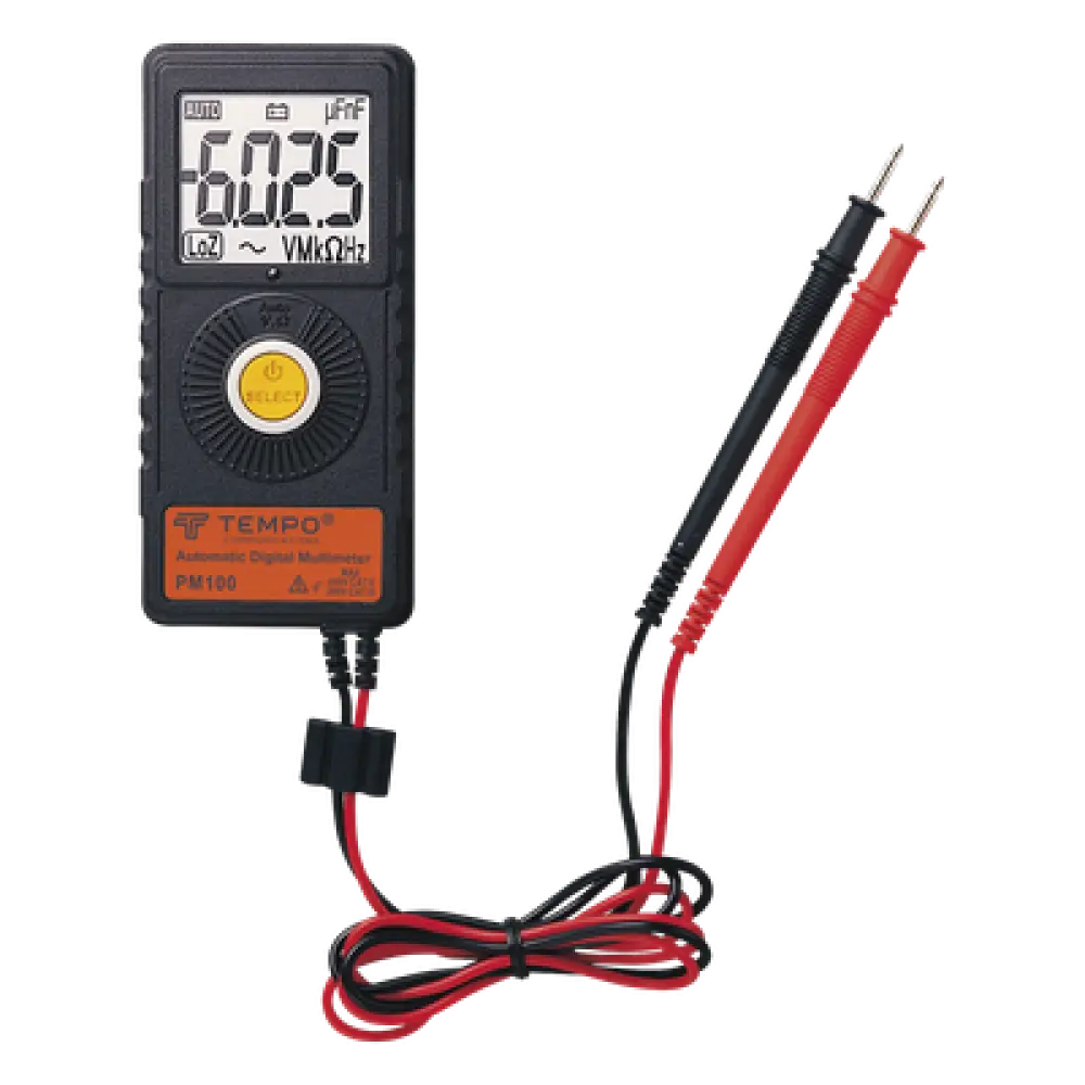Multímetro Digital / 6000 Cuentas / Detección Automática de Voltaje / CAT-III 300V / CAT-II 450V / Diseño de Bolsillo