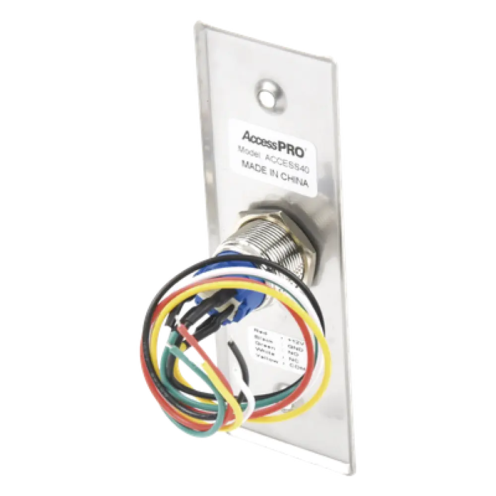 Botón de Salida / Contactos NO-COM-NC / IP65 / Aro Iluminado / 12 VCC / 115x40x29 mm