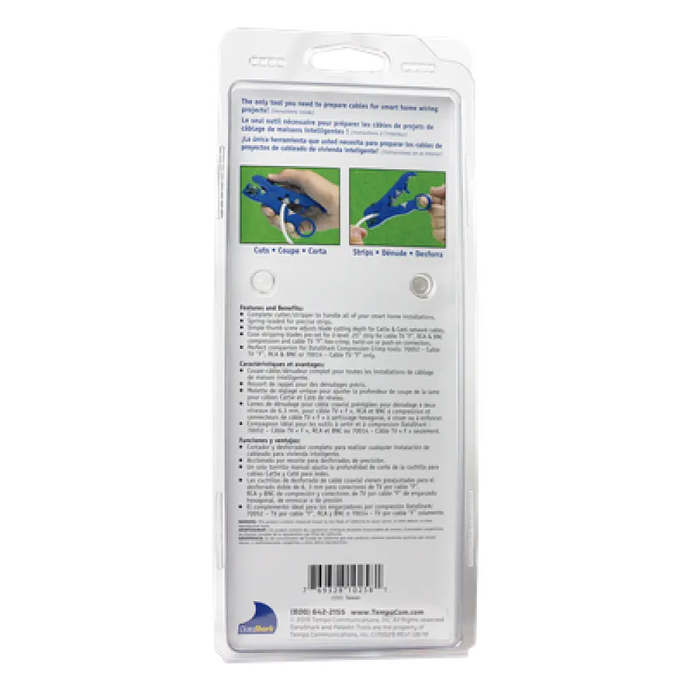 Peladora para Cable / UTP/STP Cat6-Cat5e / Coaxial RG6-RG59-RG11 / Cuchilla Ajustable