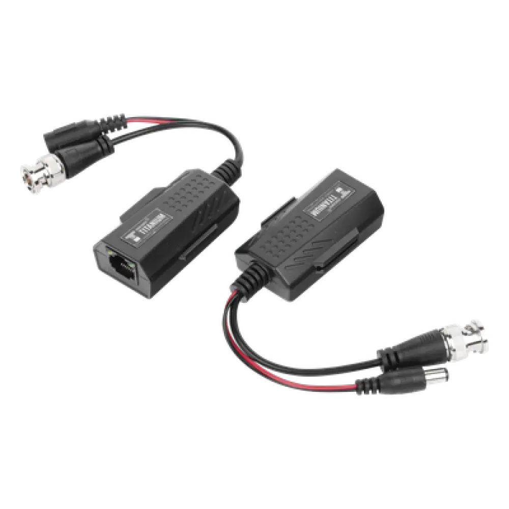 Kit de Transceptores Activos / Transmisión 4K / 150 m (492.1 ft) / Alimentación 12V/24V CC/CA / UTP Cat5e/6 / Compatible HD-TVI, HD-CVI, AHD, CVBS