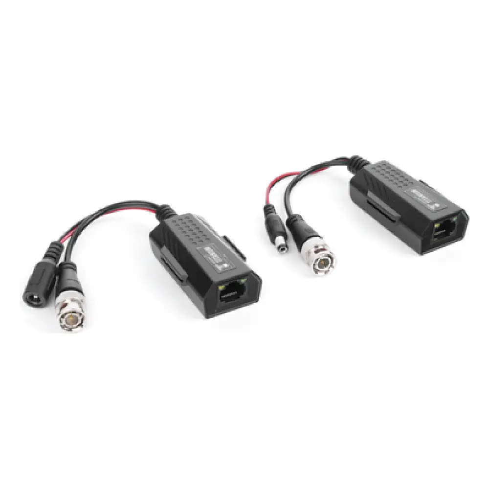 Kit de Transceptores Activos / Transmisión 4K / 150 m (492.1 ft) / Alimentación 12V/24V CC/CA / UTP Cat5e/6 / Compatible HD-TVI, HD-CVI, AHD, CVBS