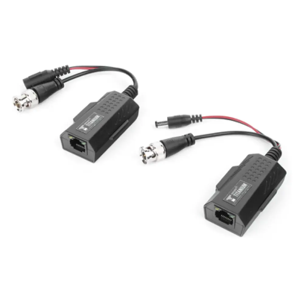 Kit de Transceptores Activos / Transmisión 4K / 150 m (492.1 ft) / Alimentación 12V/24V CC/CA / UTP Cat5e/6 / Compatible HD-TVI, HD-CVI, AHD, CVBS