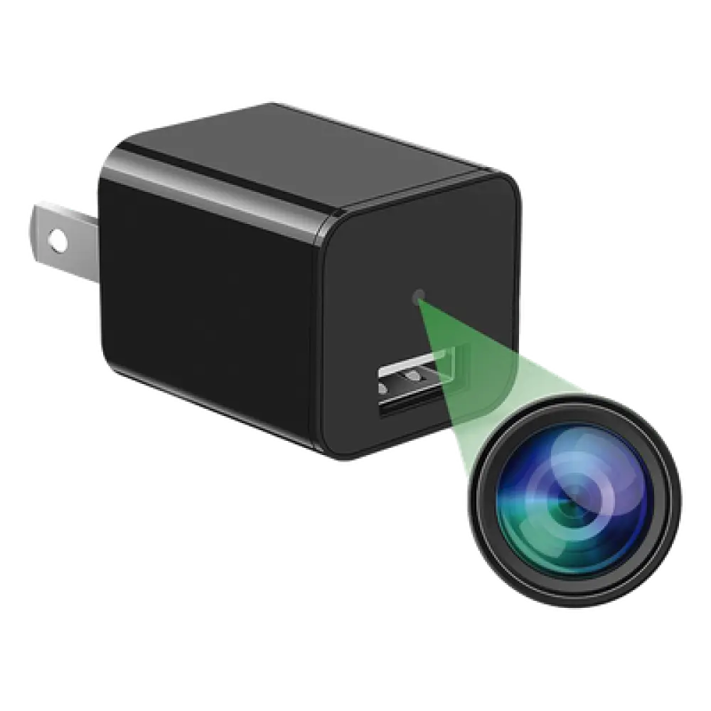 Cámara Oculta en Cargador de Pared / 2 Megapixel 1080P / Grabación Continua o por Movimiento / Detección Inteligente 1-2 m (3.3-6.6 ft) / Memoria 8GB / Expansión MicroSD 128GB