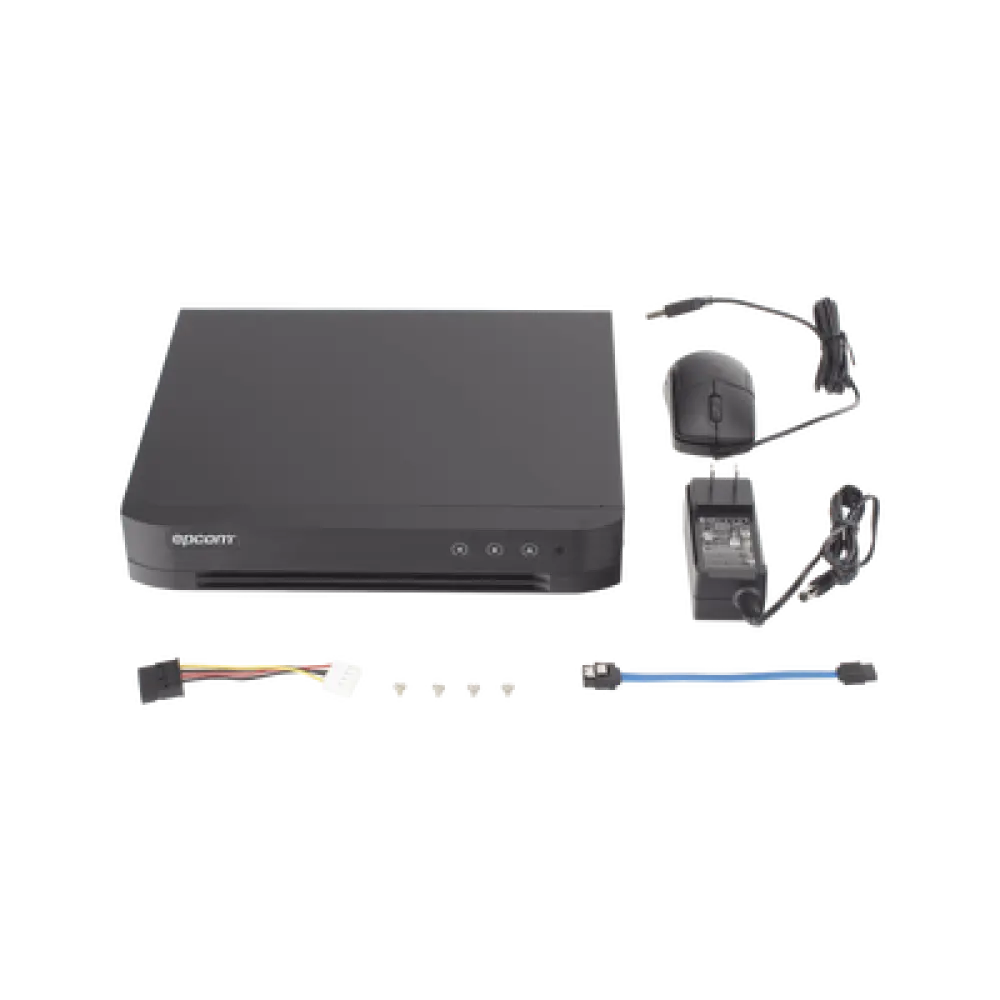 DVR Pentahíbrido / 12 Canales / 8 TURBOHD + 4 IP / 5 Megapixel Lite / Audio Bidireccional por Coaxitron / AcuSense / H.265+ / 1 Bahía HDD 10 TB / Salida HDMI y VGA Full HD