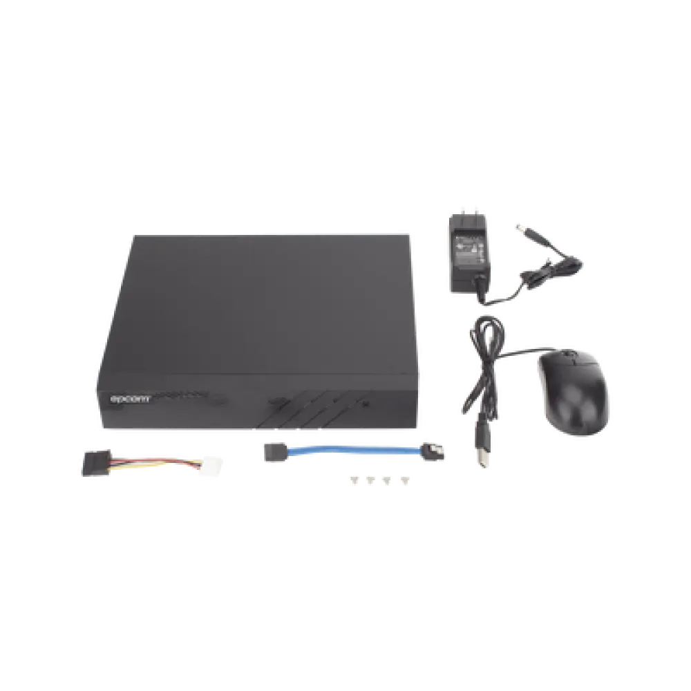 DVR Pentahíbrido / 8 Canales (4 TURBOHD + 4 IP) / 8 Megapixel (4K) / Audio Bidireccional por Coaxitron / AcuSense / H.265+ / 1 Bahía HDD hasta 10 TB