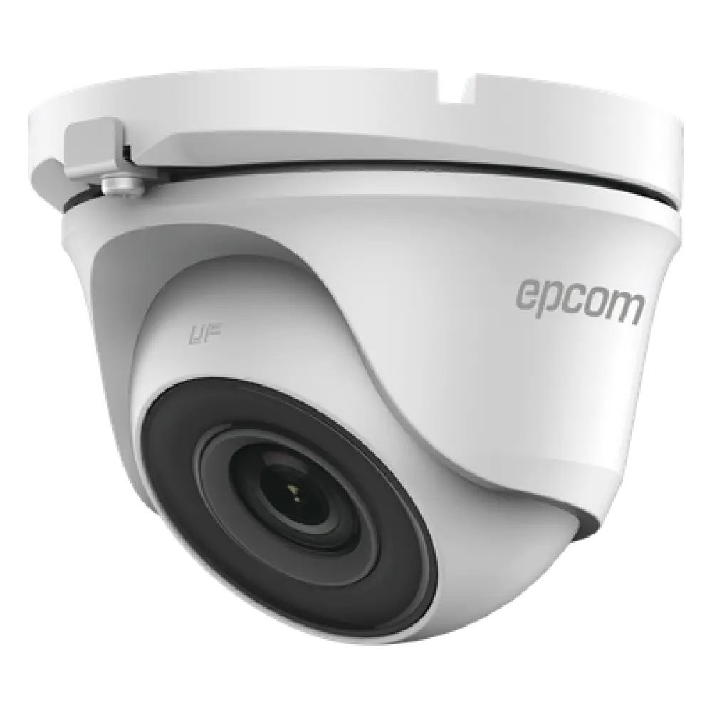 Cámara Turret TURBOHD / 5 Megapixel / Lente 2.8 mm / 85° de Visión / IR EXIR 20 m (65.6 ft) / IP66 / Metal