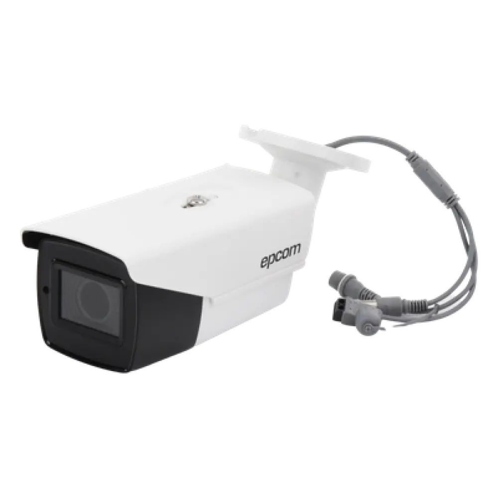 Cámara Bullet TURBOHD 4K / Lente Mot. 2.7 a 13.5 mm / IR EXIR 80 m / 262 ft / IP67 / 12 Vcc - 24 VCA / dWDR