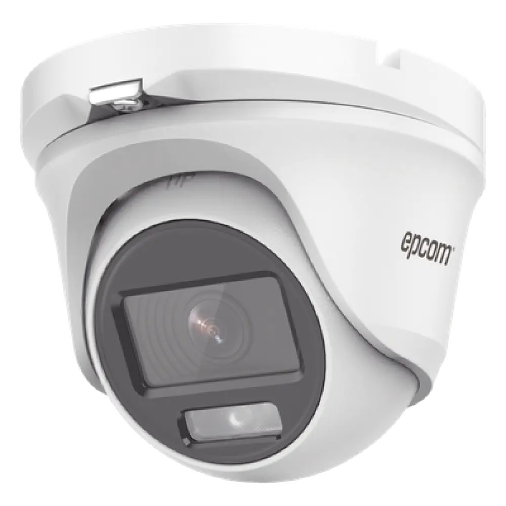 Cámara Turret TURBOHD / 2 Megapixel 1080p / Color 24/7 / Luz Blanca 20 m (65.6 ft) / Ángulo 105° / Audio Integrado / IP66 / 4 Tecnologías Seleccionables