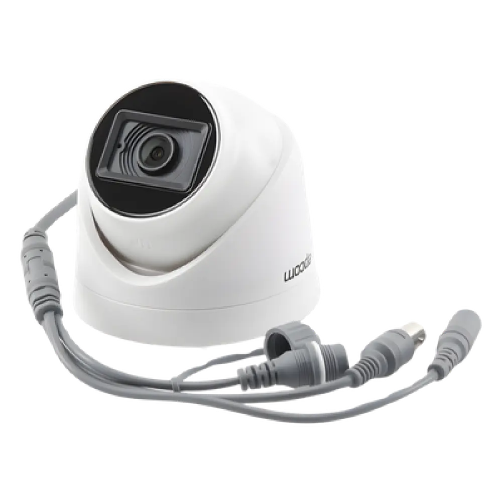 Cámara Domo TURBOHD / 2 Megapixel / Gran Angular 106.4° / IR 20 m (65.6 ft) / Audio por Coaxitron / Interior / 4 Tecnologías
