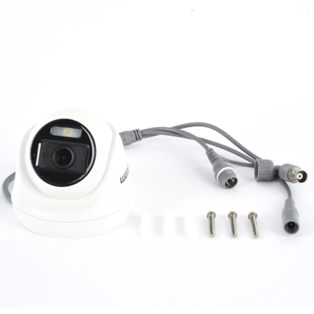 Cámara Turret TURBOHD / 2 Megapixel / Color 24/7 / Luz Blanca 20 m (65.6 ft) / Micrófono Integrado / 4 Tecnologías / Interior