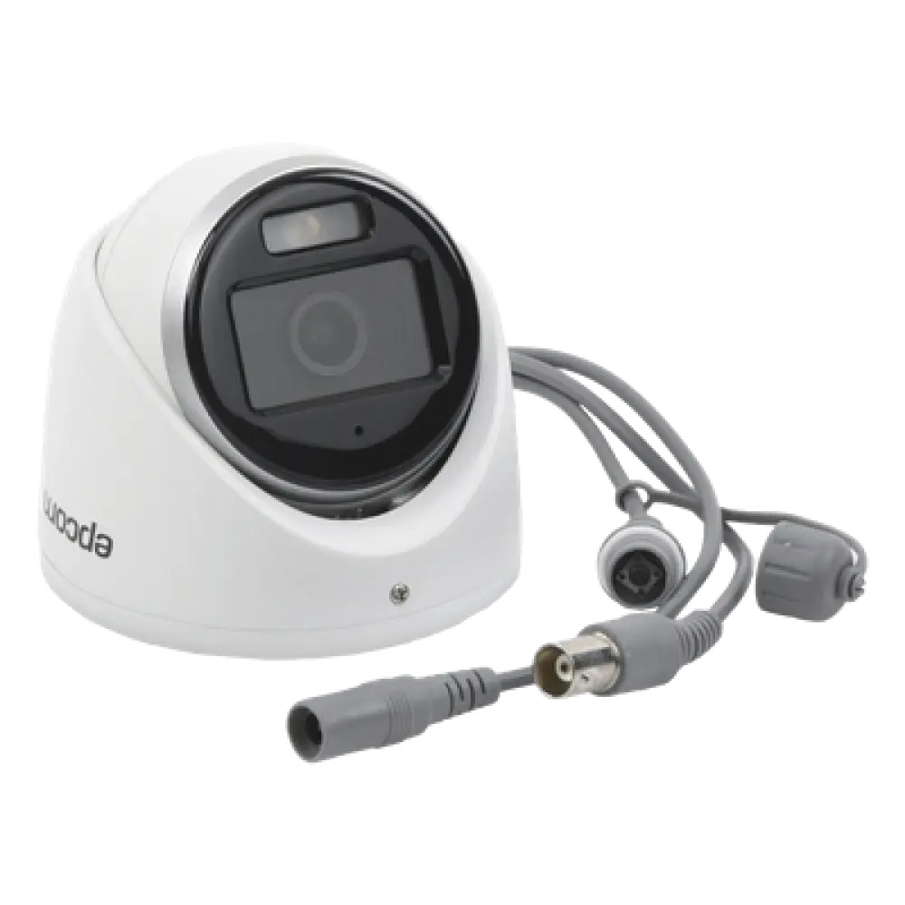 Cámara Turret TURBOHD / 3K 5 Megapixel / Color 24/7 / Luz Blanca 20 m (65.6 ft) / IP67 / Micrófono Integrado / 4 Tecnologías / Lente 2.8 mm