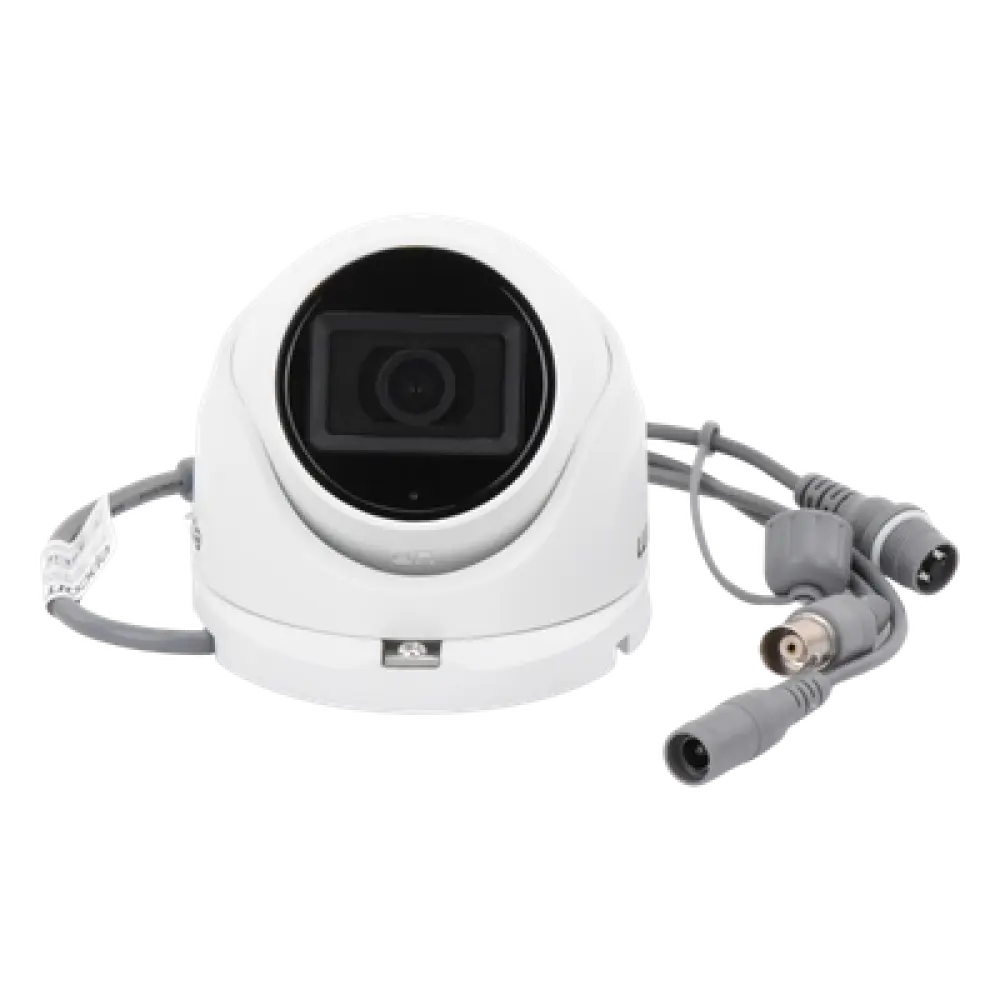 Cámara Turret TURBOHD / 5 Megapixel / Lente 2.8 mm / Ángulo 85.5° / IR 30 m (98.4 ft) / IP67 / 4 Tecnologías / Audio por Coaxitron