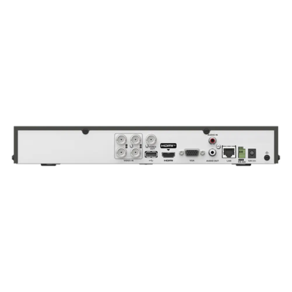 DVR Pentahíbrido / 4 Canales TURBOHD + 2 Canales IP / 8 Megapixel (4K) / Audio Bidireccional por Coaxitron / AcuSense / Reconocimiento Facial / H.265+ / 1 Bahía HDD