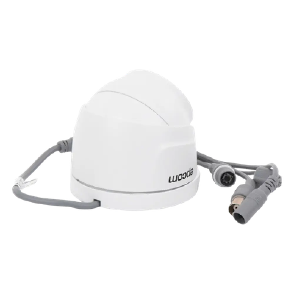 Cámara Domo TURBOHD / 2 Megapixel / Gran Angular 106° / IR 20 m (65.6 ft) / Audio por Coaxitron / IP66 / Metal