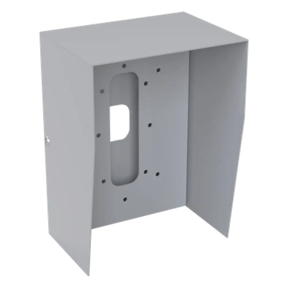 Cubierta Protectora Industrial / Acero Calibre 18 / Pintura Electrostática Gris / 1.38 kg / Montaje en Poste Tubular