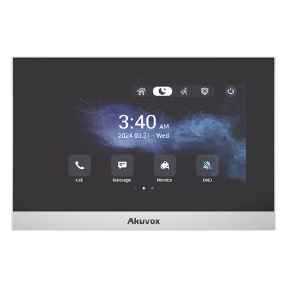 Monitor IP Android / Pantalla Táctil LCD 7" / Wi-Fi / Bluetooth / PoE / SIP / 8 Entradas de Alarma / 1 Salida de Relé / Gestión en la Nube
