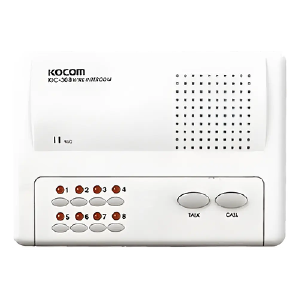 Intercomunicador Manos Libres / 8 Extensiones / Alcance 200 m (656.2 ft) / Cable 2 Hilos Calibre 18 / Alimentación 6 VCC / Montaje en Pared