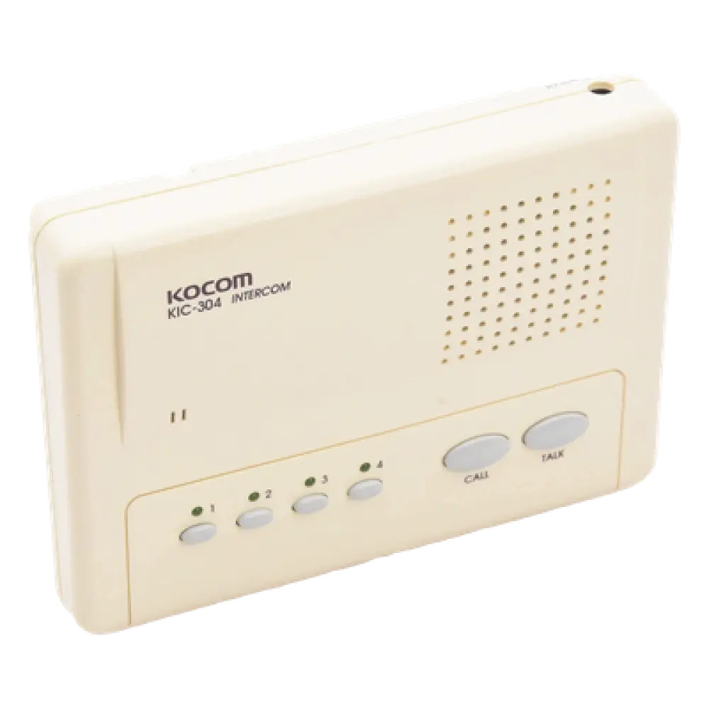 Sistema de Intercomunicador Manos Libres / 4 Extensiones / Alcance 200 m (656.2 ft) / Cable 2 Hilos Calibre 18 / Montaje en Pared