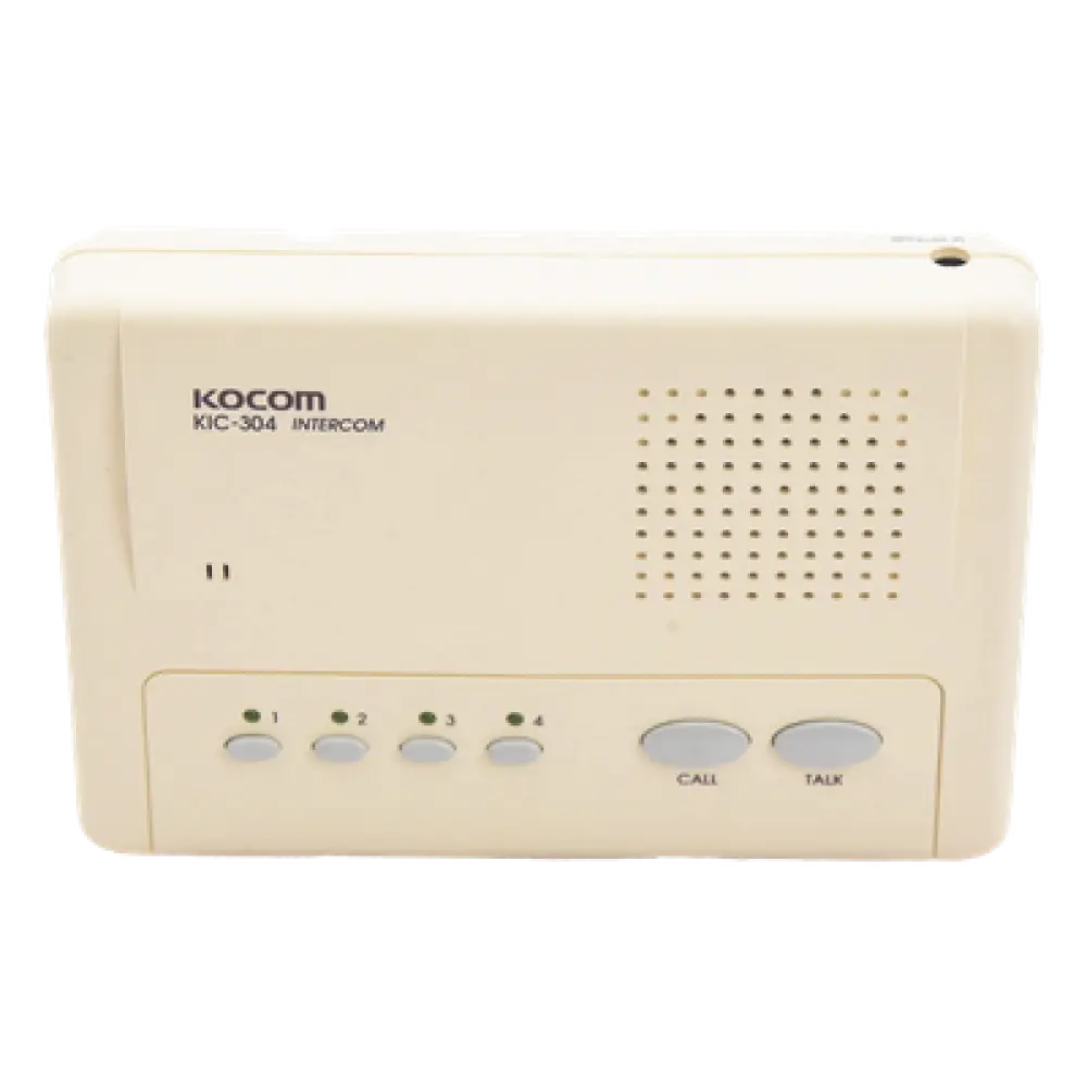 Sistema de Intercomunicador Manos Libres / 4 Extensiones / Alcance 200 m (656.2 ft) / Cable 2 Hilos Calibre 18 / Montaje en Pared